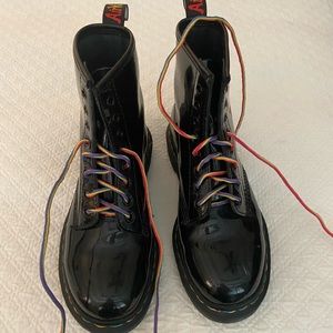 Doc Marten 1460 Black Rainbow Patent boots, 39 EU/8 US